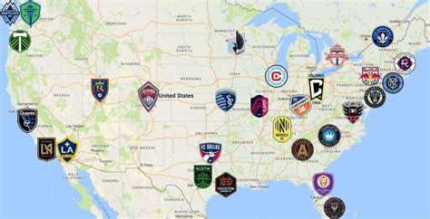 Mls Clubs Map - Nelly Yevette