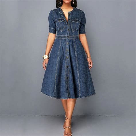 3 Latest Plus Size Blue Jean Dresses FASHION TREND