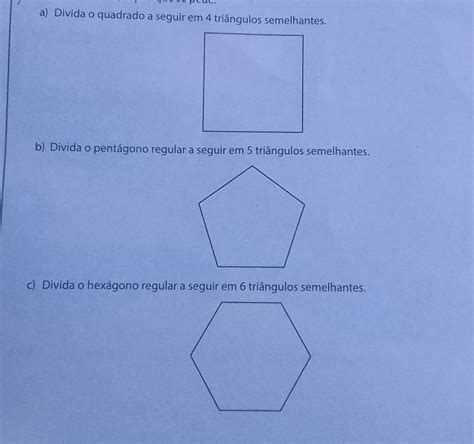 Em Seu Caderno Faça O Que Se Pede A Divida O Quadrado A Seguir Em 4 Triângulos Semelhantes B