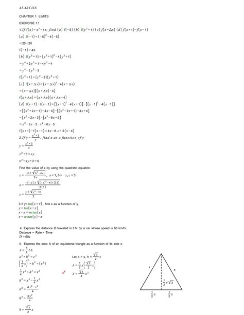 SOLUTION Differential And Integral Calculus By Feliciano And Uy