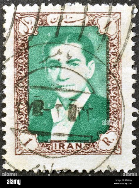 Cancelled Postage Stamp Printed By Iran That Shows Portrait Of