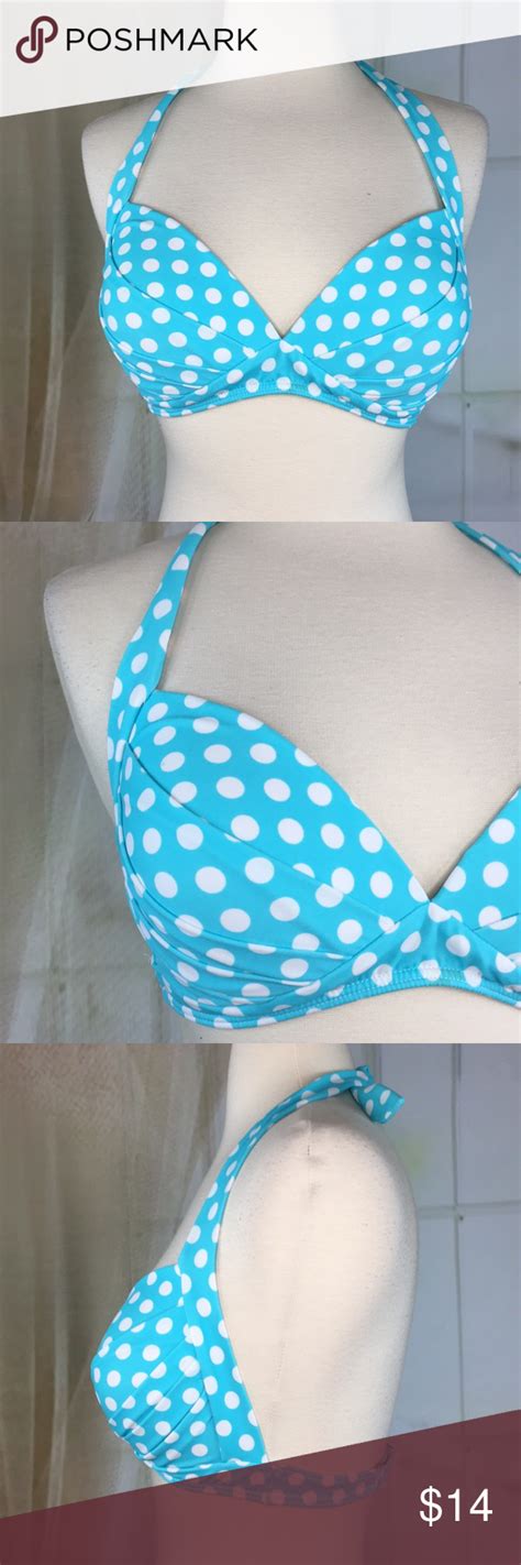 Venus Baby Blue Polka Dot Bikini Top Polka Dot Bikini Top Polka Dot