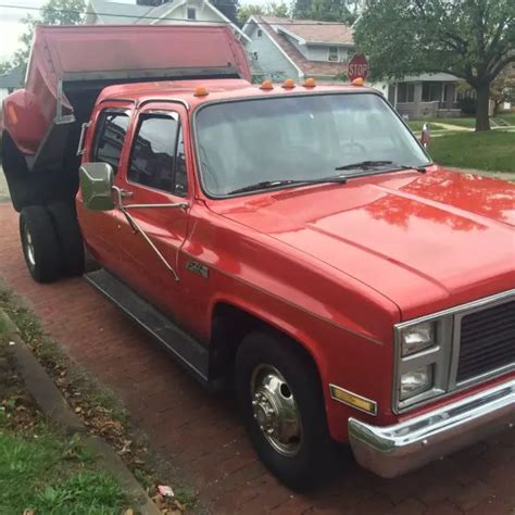 1986 Gmc High Sierra 3500 Full Size Dually Pick Up With 8ft 2 Ton Dump Bed Classic Gmc