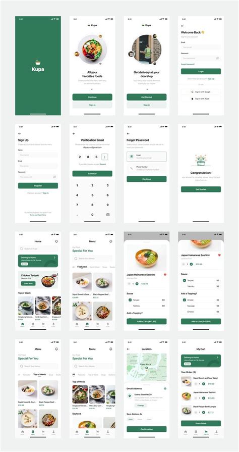 Kupa Food Delivery App Ui Kit Artofit