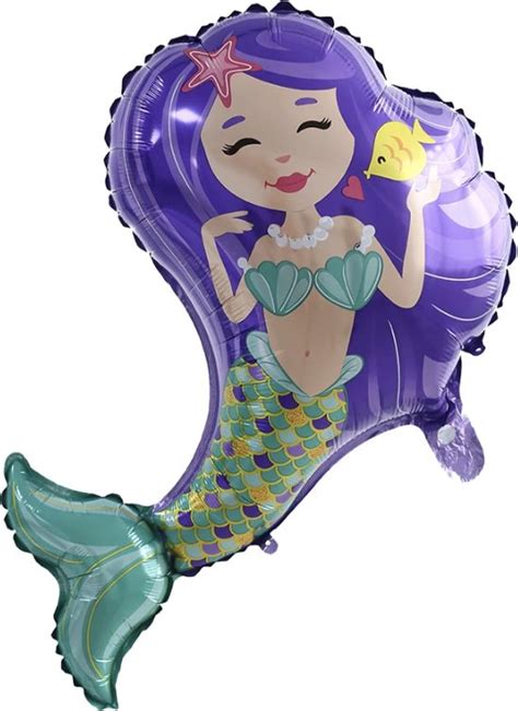 Losse Mermaid Ballon Zeemeermin Ballon Heliumballon Folieballon