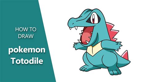 How To Draw Totodile Pokemon Pokemon Drawing Youtube