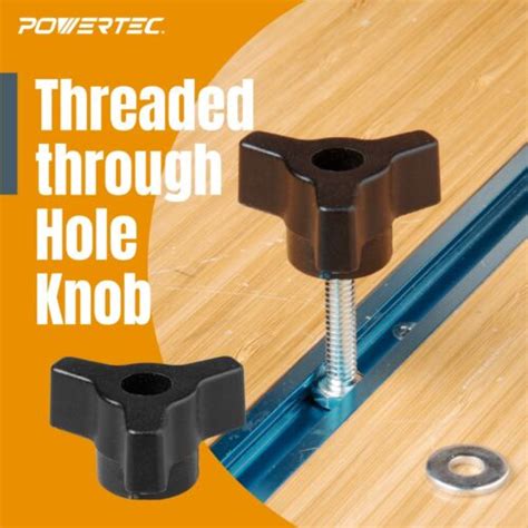 Powertec T Track Knobs X Hex Bolts And Washers Pcs