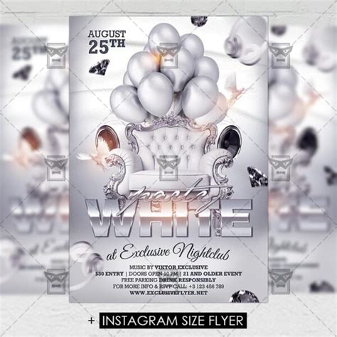 White Party Premium A5 Flyer Template Exclsiveflyer Free And