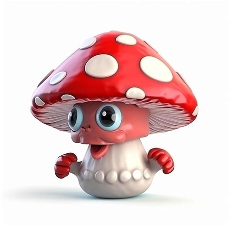 Champignon Agaric Mouche Champignon Toxique Rouge Drôle Dessin Animé