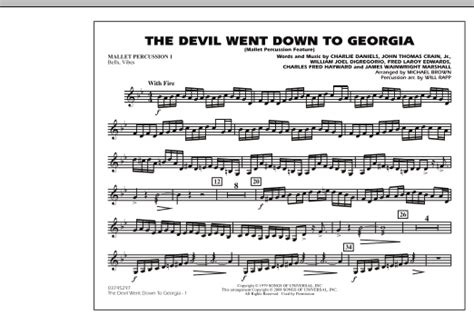 The Devil Went Down To Georgia Mallet Percussion 1 By Michael Brown