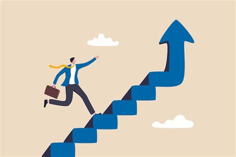 Premium Vector Improvement Or Career Growth Stairway To Success