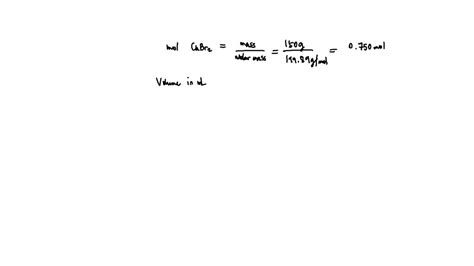 SOLVED Calculate The Volume In Milliliters Of A 0 276 Mol L Calcium