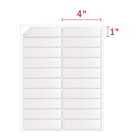 2x4 Labels, Blank Rectangle White Paper - 10 Labels Per Sheet