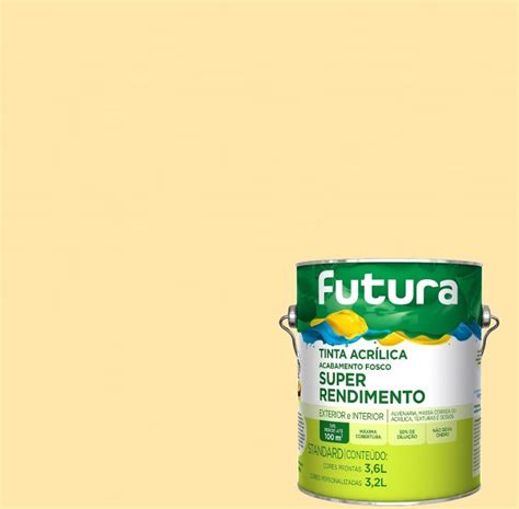 Tinta Acrilica Fosca Standard 3 6 Lt Amarelo Canario Futura