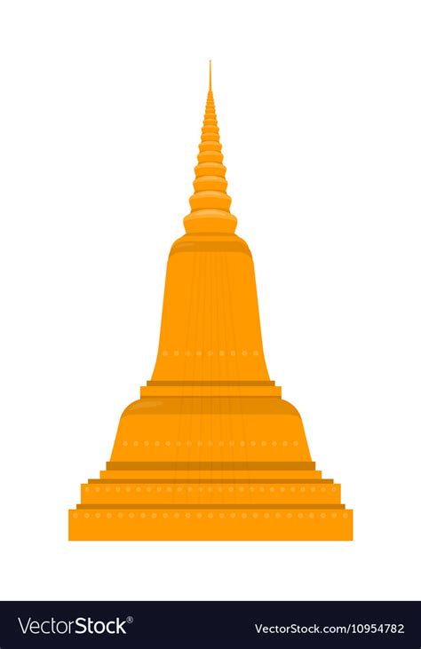 Temple In Thailand Traditional Thai Architecture Vector Image