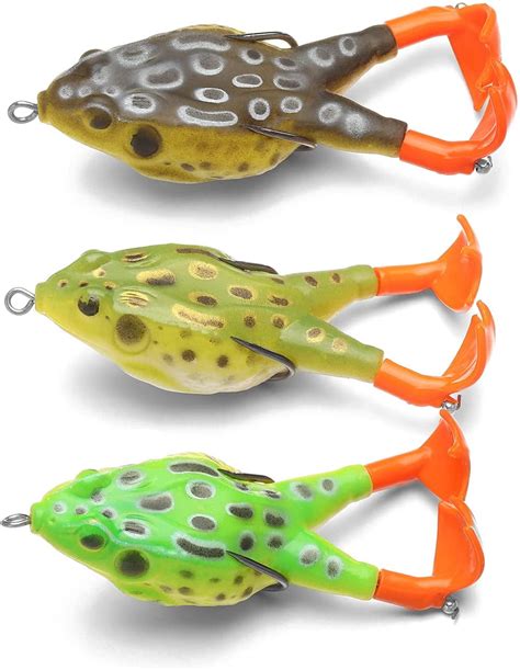 Frog Lure Soft Bait Double Propeller Legs D Eyes Realistic Silicone