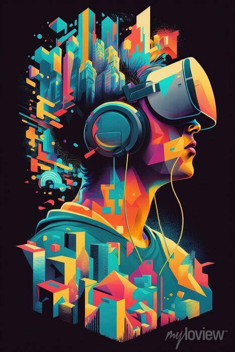 Augmented-reality,virtual-reality,modern-art,digital-art,headset ...