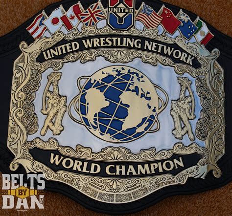 United Wrestling Network World Championship Belts By Dan