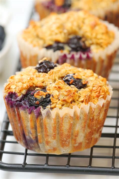 Healthy and Delicious Blueberry Oatmeal Muffins