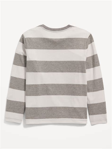 T Shirt Uni Ultra Doux Manches Longues Pour Gar On Old Navy