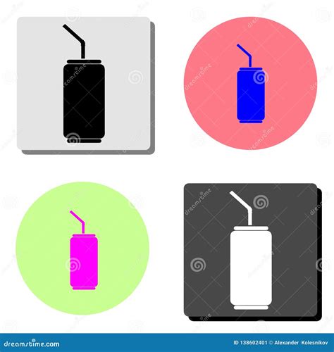 Soda Can Flat Vector Icon Stock Illustration Illustration Of Cola