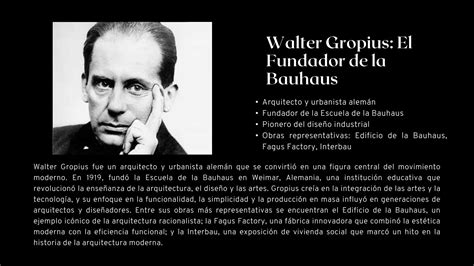 Principales Características De Las Obras De Walter Gropius Frank Lloyd