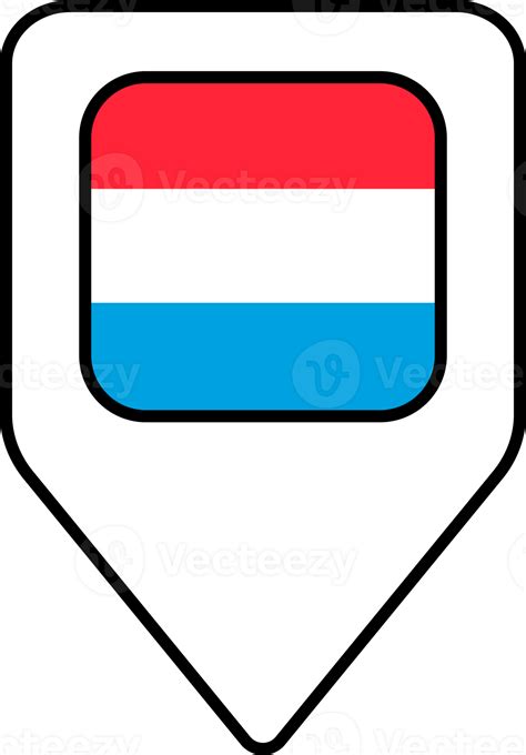 Luxemburg Vlag Kaart Pin Navigatie Icoon Plein Ontwerp 22963185 Png