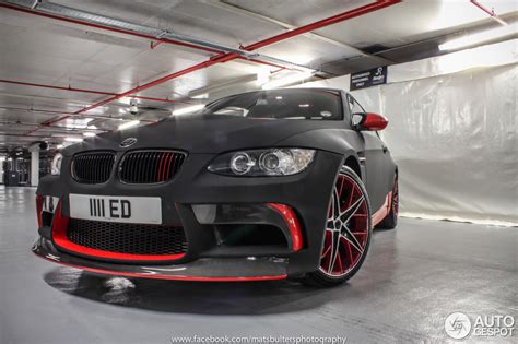 Red and Black BMW M3 Poses in Underground Garage in London - autoevolution