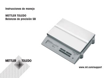 Mettler Toledo SB Instrucciones de operación Manualzz