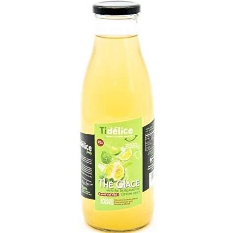 Tidélice Thé glacé Menthe Citron vert Bergamote Supermarchés Match