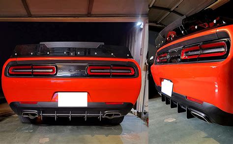 Amazon Rear Diffuser 5 Fins V3 Set For Dodge Challenger 2015 2024