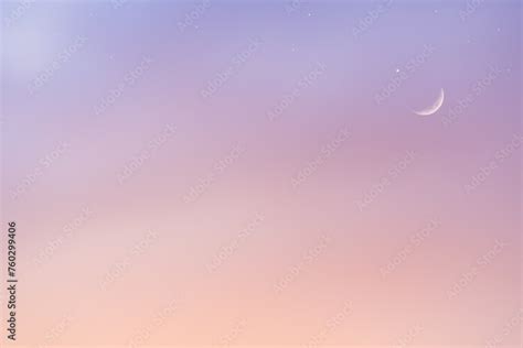 Islam Night Isra Miraj Namaz Sky Moon Cloud Sunset Background Mubaruk