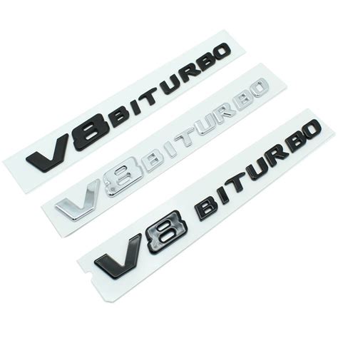 D Abs Car Fender Side Badge V Biturbo Emblem Sticker For Logo