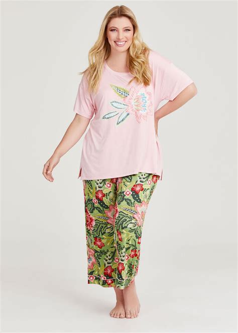 Shop Plus Size Bamboo Dream Weaver Pyjama Pant In Multi Taking Shape Nz