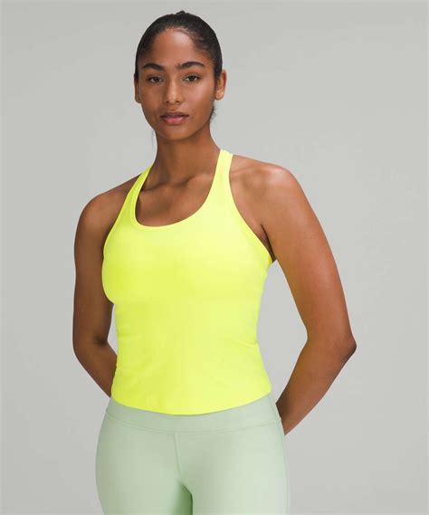 Lululemon Cool Racerback Short Tank Top Nulu Electric Lemon Lulu