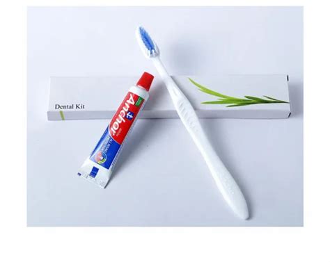 Hotel Dental Kit Packaging Type Box 1 Toothbrush 1 Toothpaste At