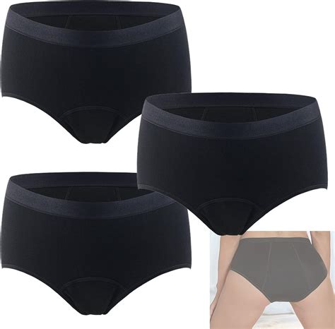 3 Pièces Culotte D incontinence Urinaire Lavable avec Zone Absorbante