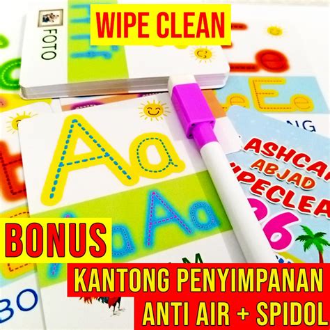 Jual Flash Card Wipe Clean Flashcard Anak Kartu Edukasi Belajar