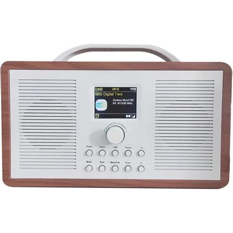 Fm Dab Radio Bluetooth Aux In Radio Dab Portable Couleur Bois Avec