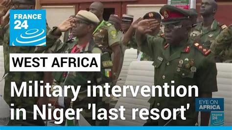 West Africa Bloc Says Military Intervention In Niger Last Resort