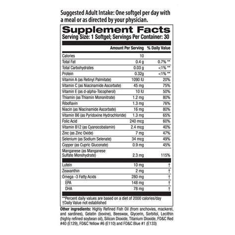 Systane Icaps Vision Health Eye Vitamin Mineral Supplement