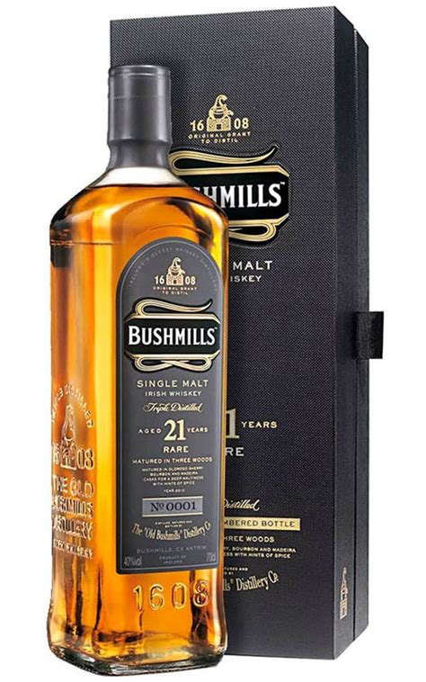 Bushmills 21 Anni Rare Whiskey In Elegante Cofanetto Regalo