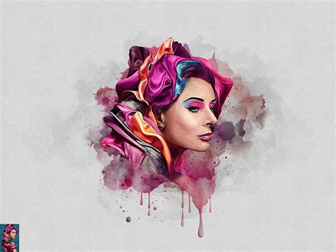 Portrait Painting Watercolor Effect - Design Cuts