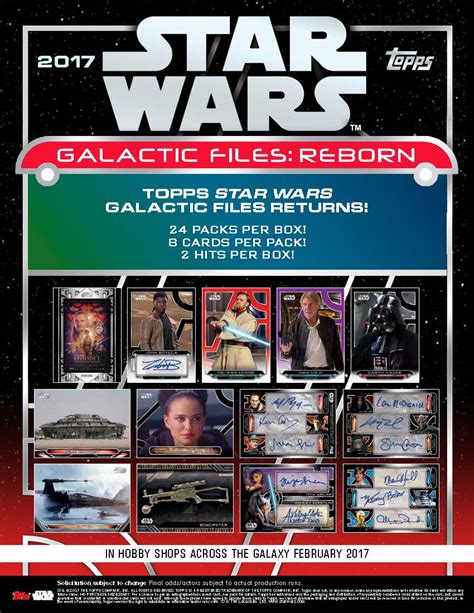 2017 Topps Star Wars Galactic Files REBORN Trading Cards