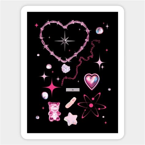 Y2K Aesthetic Pink Edition - Y2k Aesthetic - Sticker | TeePublic