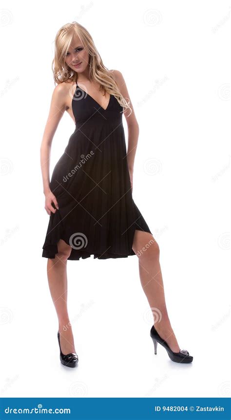 Robe blonde noire photo stock Image du noir beauté cheveu