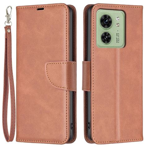 Preklopni Ovitek Leather Brown Za Motorola Edge Ovitki Top Izbira