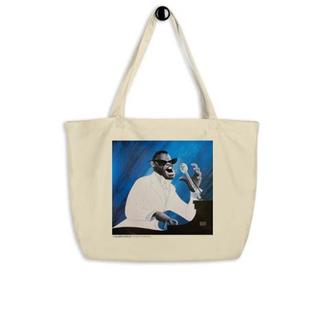 Ray Charles Large Organic Tote Bag Al Hirschfeld Store