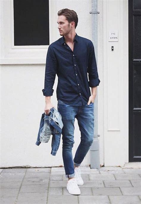 20 Blue Jeans Matching Shirt Ideas For Men This Season