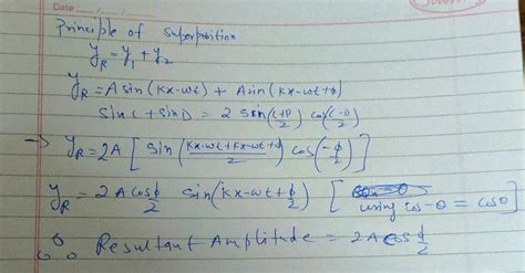 Equations Of Motion In The Same Direction Is Given By Y1 Asin ω T